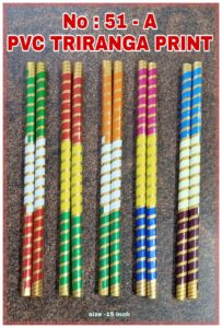 51 A PVC Coated Print PVC Tiranga Print Gohel Dandiya Manufacturer Exporter Producer Supplier Ahmedabad Gujarat India