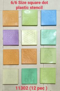 6 inch square dot plastic stencilGohel Dandiya Rangoli Stencil Jali Manufacturer Exporter Supplier Producer Ahmedabad Gujarat India