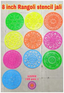 8inch round rangoli stencil 1Gohel Dandiya Rangoli Stencil Jali Manufacturer Exporter Supplier Producer Ahmedabad Gujarat India