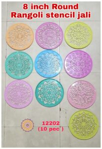 8inch round rangoli stencilGohel Dandiya Rangoli Stencil Jali Manufacturer Exporter Supplier Producer Ahmedabad Gujarat India